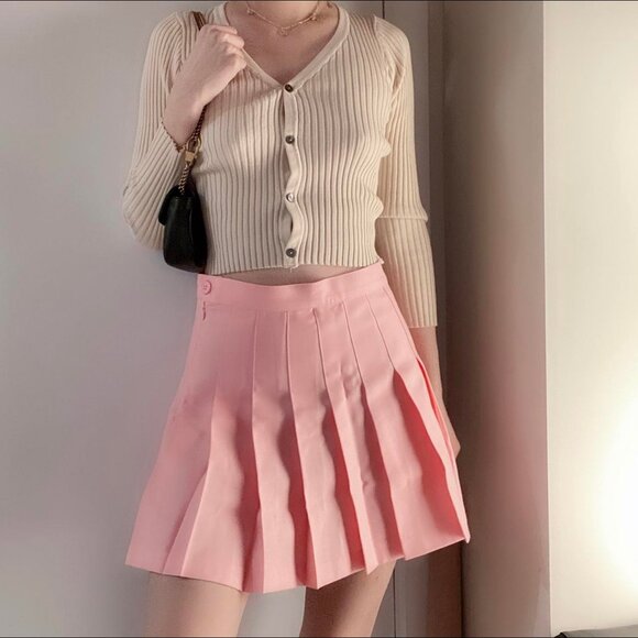 American apparel pleated tennis skirt in pink - Picture 2 of 4
